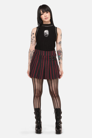 Black Friday - Ritualistic Goth Skort - red-black
