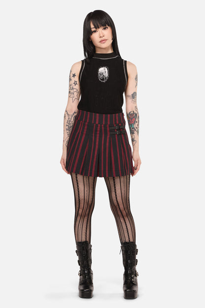 Black Friday - Ritualistic Goth Skort - red-black