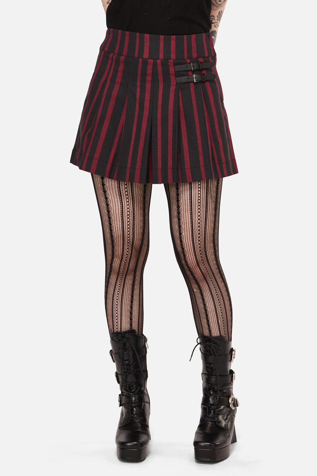 Black Friday - Ritualistic Goth Skort - red-black