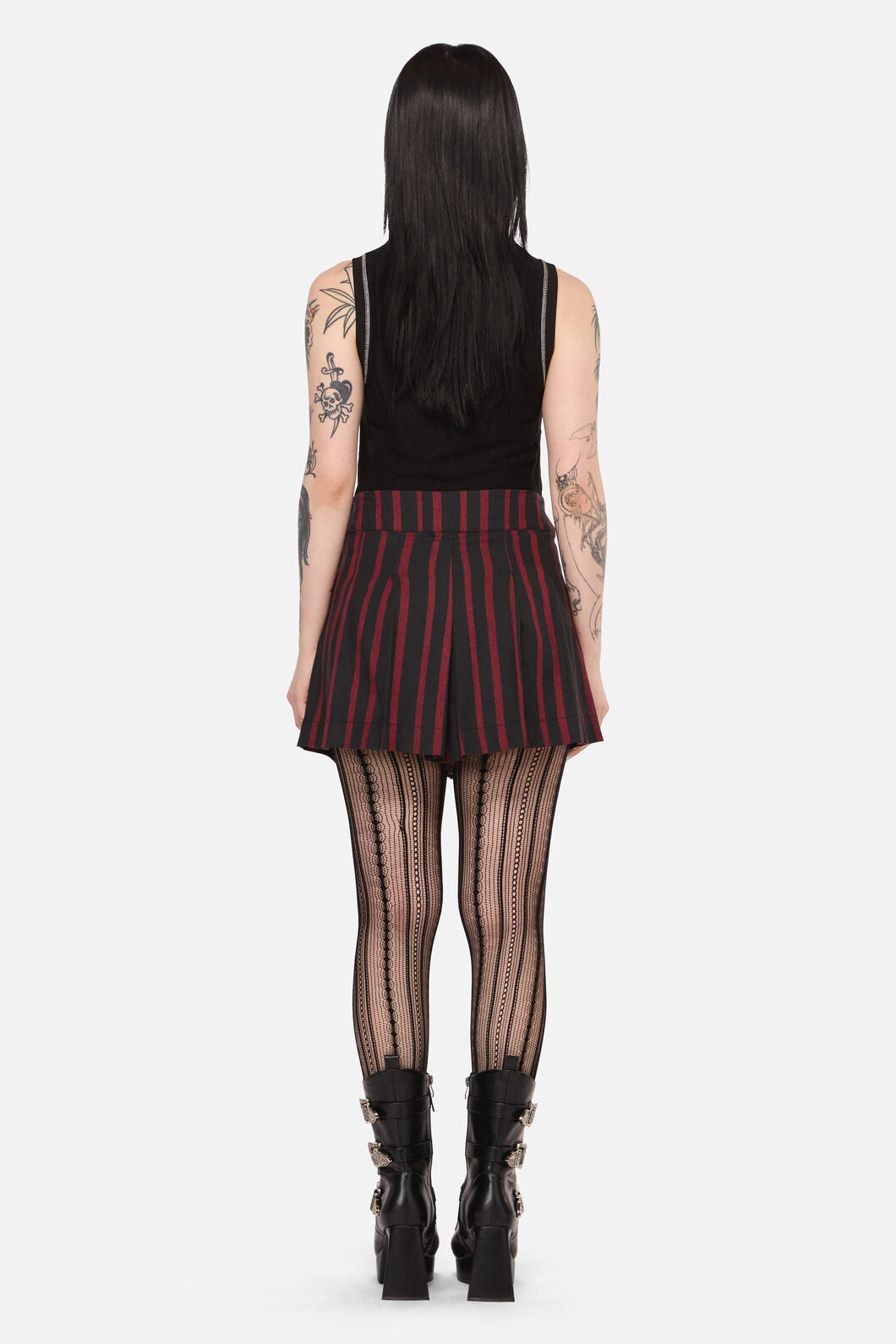 Black Friday - Ritualistic Goth Skort - red-black