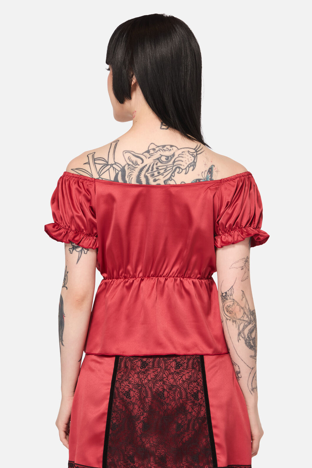 Black Friday - Goodie Goth Babydoll Blouse - red