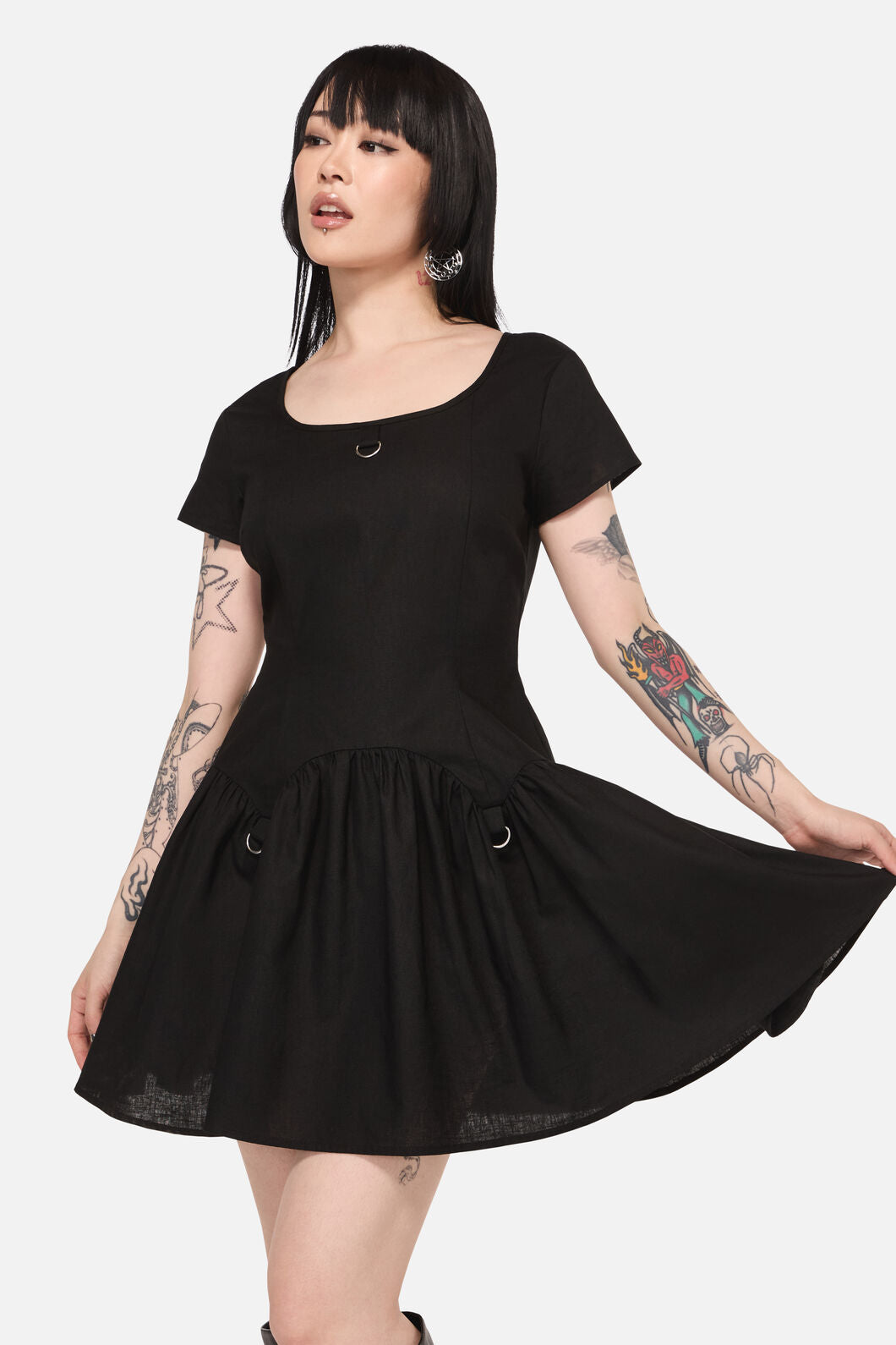 Black Friday - Goodie Goth D-Ring Dress - black