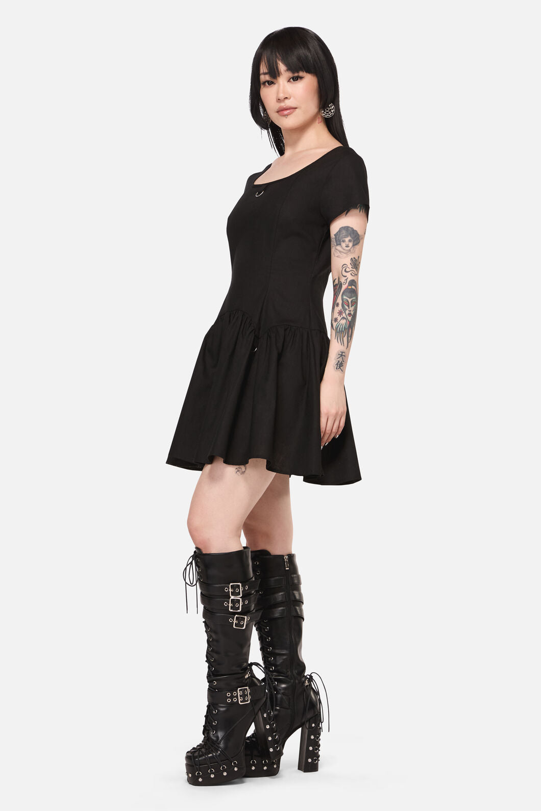 Black Friday - Goodie Goth D-Ring Dress - black
