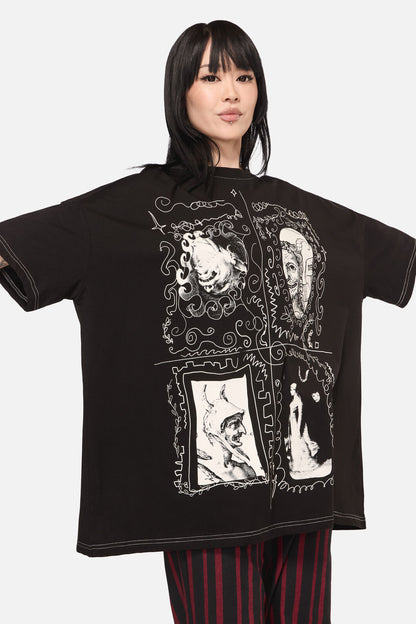 Black Friday - Framed Goth Oversized Tee - black