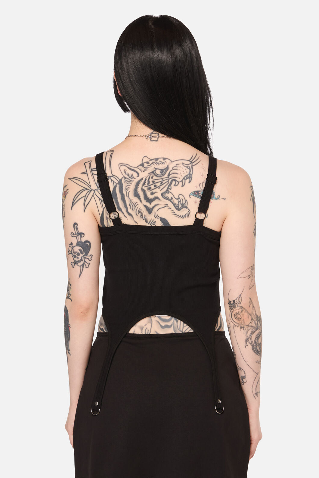 Black Friday - Framed D-Ring Goth Tank Top - black