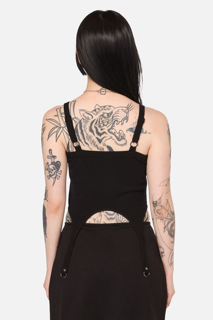 Black Friday - Framed D-Ring Goth Tank Top - black