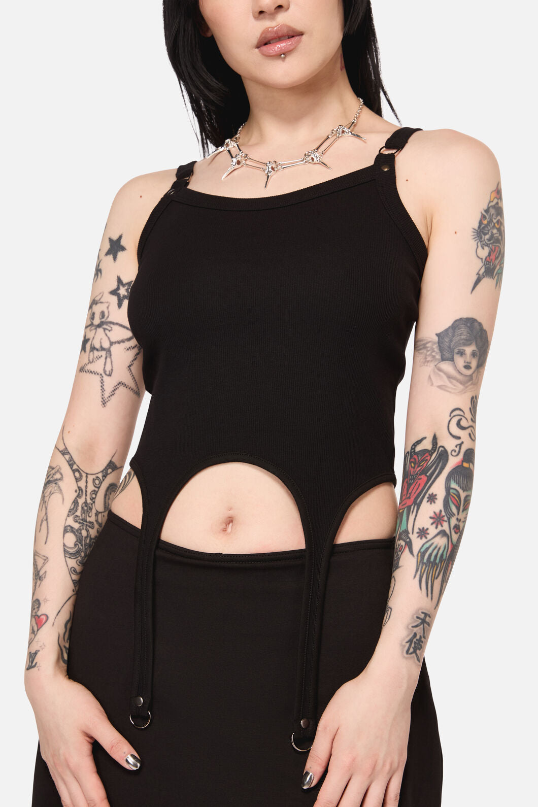 Black Friday - Framed D-Ring Goth Tank Top - black