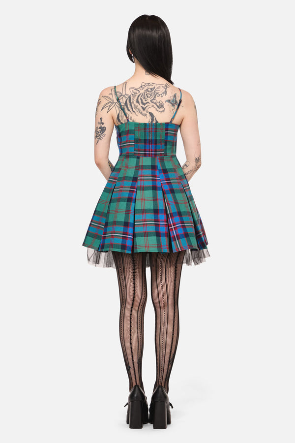 Black Friday - Diablo Goth Tartan Dress - multi