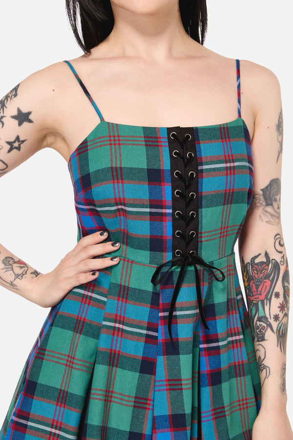Black Friday - Diablo Goth Tartan Dress - multi