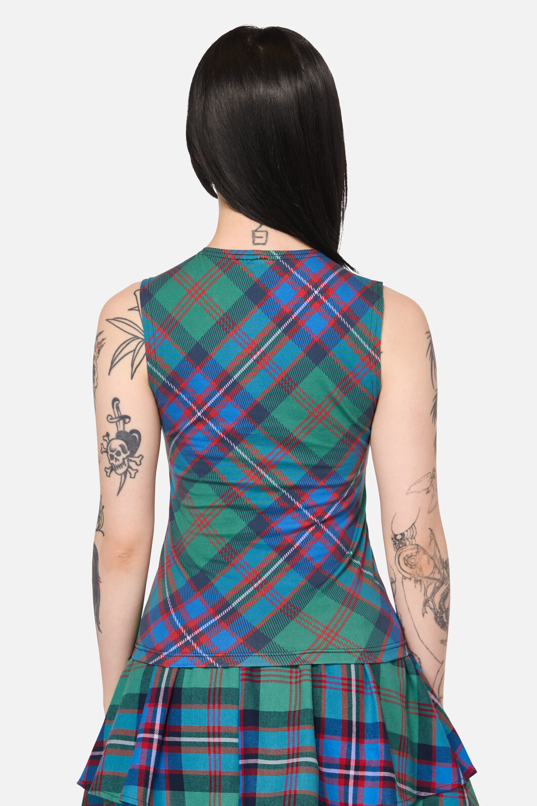Black Friday - Diablo Goth Tartan Tank Top - multi
