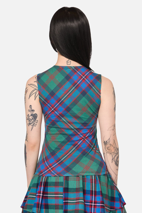 Black Friday - Diablo Goth Tartan Tank Top - multi