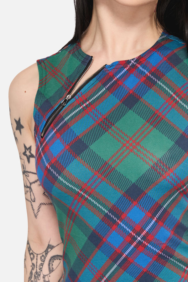 Black Friday - Diablo Goth Tartan Tank Top - multi