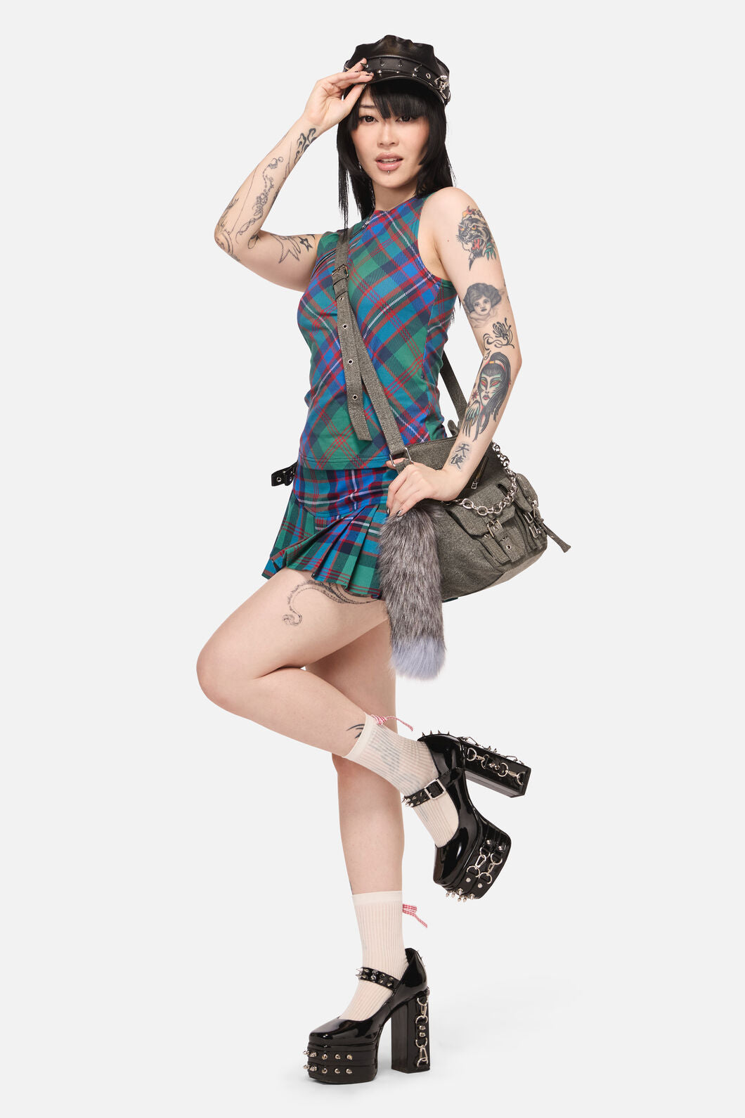 Black Friday - Diablo Goth Tartan Tank Top - multi