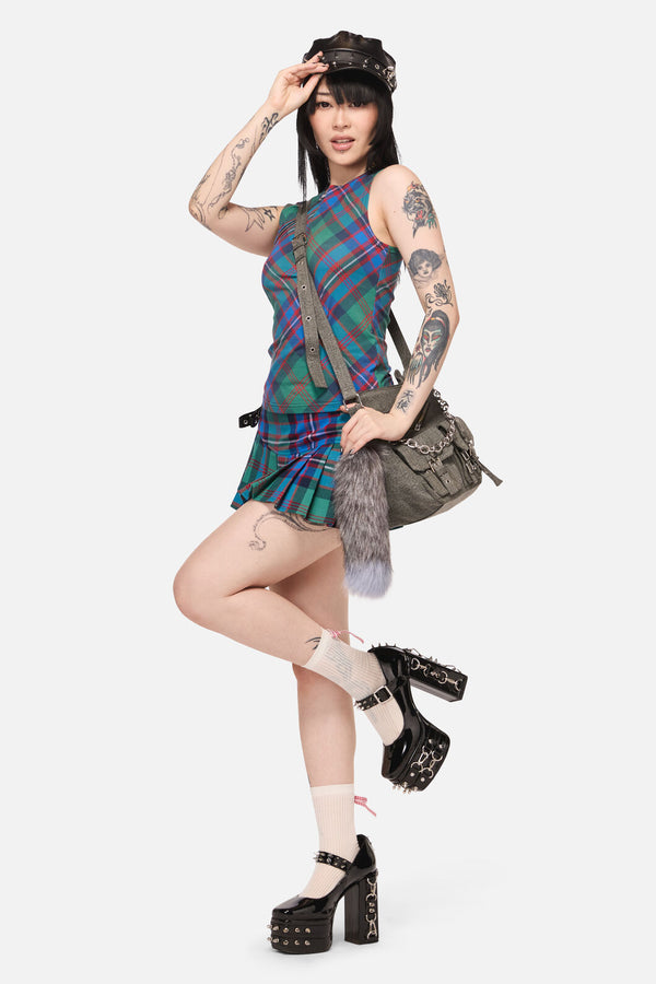 Black Friday - Diablo Goth Tartan Tank Top - multi