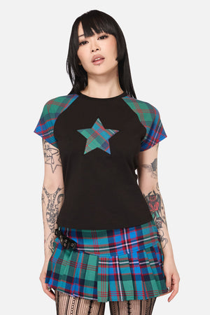 Black Friday - Diablo Goth Tartan Tee - multi