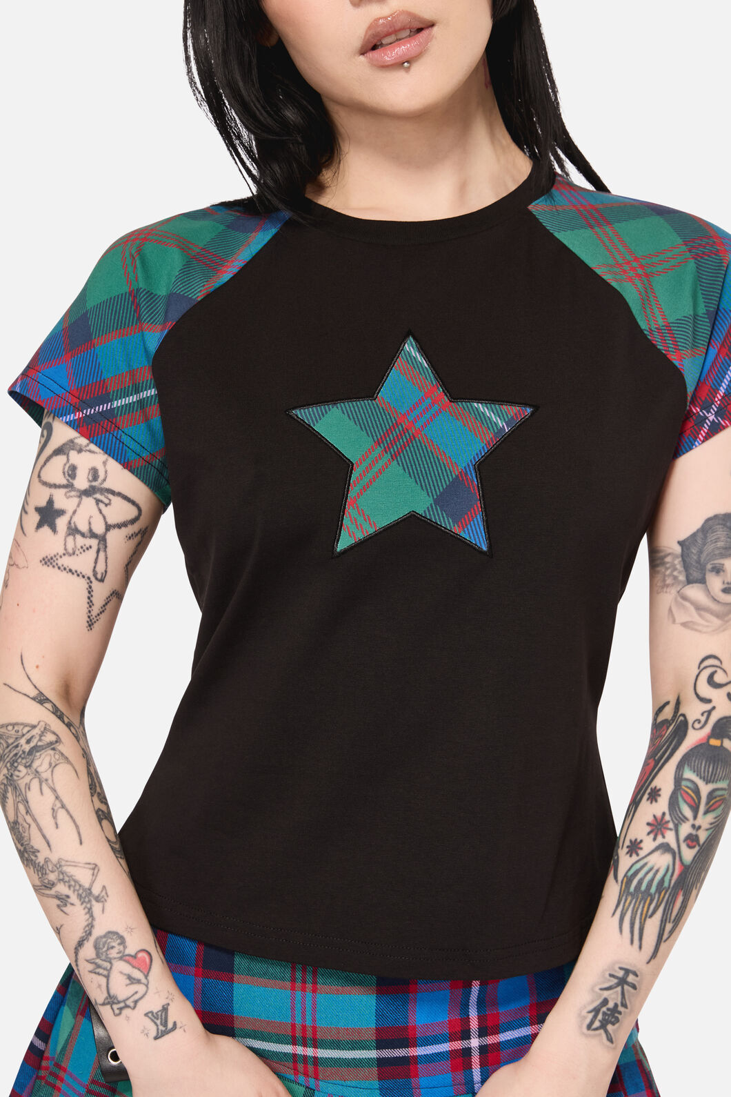 Black Friday - Diablo Goth Tartan Tee - multi
