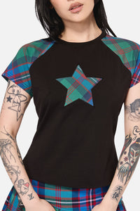 Black Friday - Diablo Goth Tartan Tee - multi