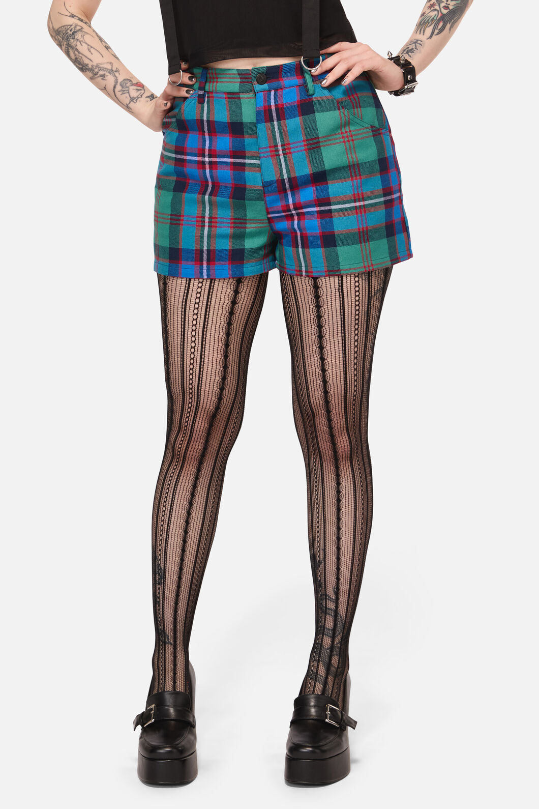 Black Friday - Diablo Goth Tartan Short - multi