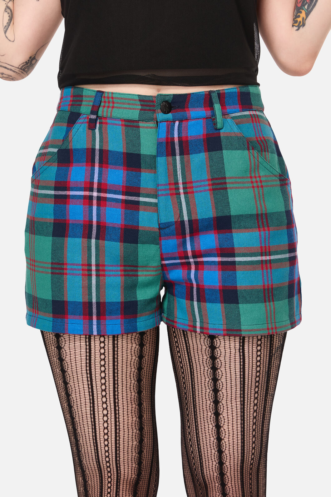Black Friday - Diablo Goth Tartan Short - multi