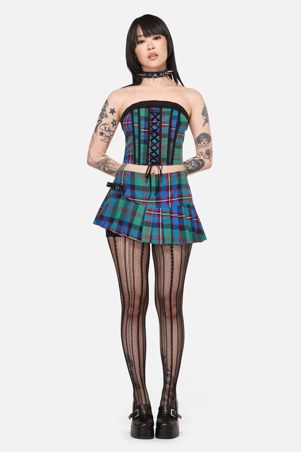 Black Friday - Diablo Goth Tartan Skort - multi