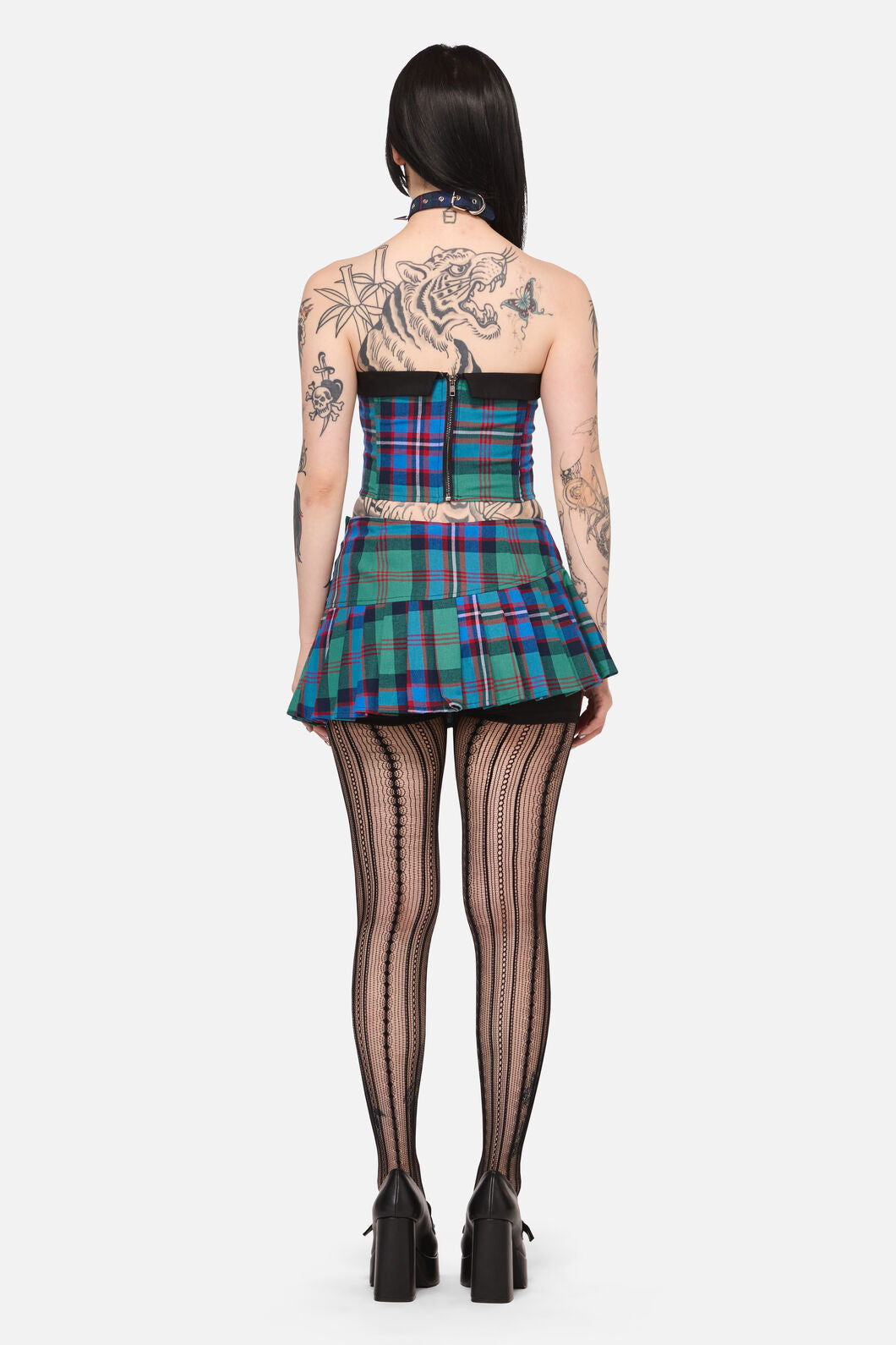 Black Friday - Diablo Goth Tartan Skort - multi