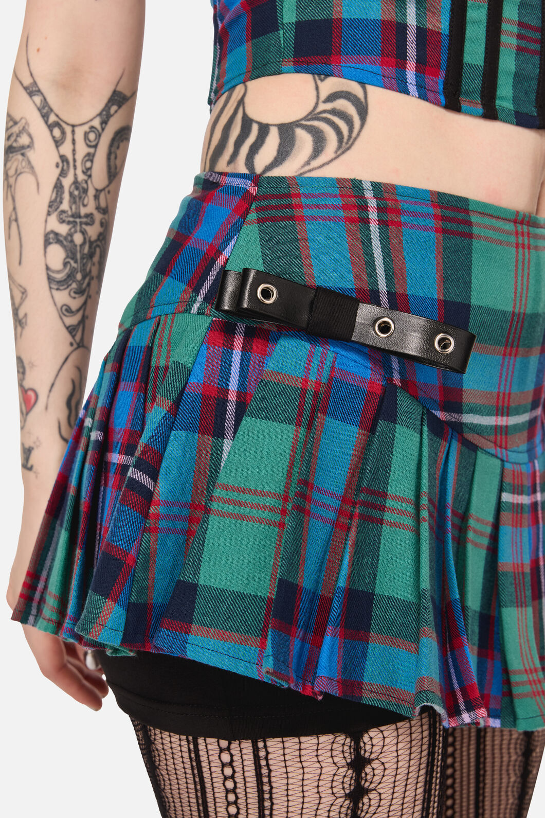 Black Friday - Diablo Goth Tartan Skort - multi