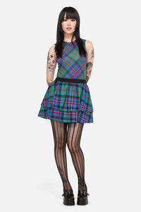 Black Friday - Diablo Goth Tartan Mini Skirt - multi