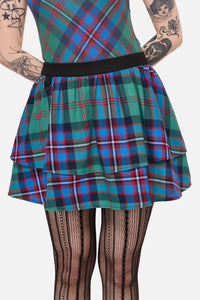 Black Friday - Diablo Goth Tartan Mini Skirt - multi