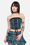 Black Friday - Diablo Goth Tartan Corset - multi