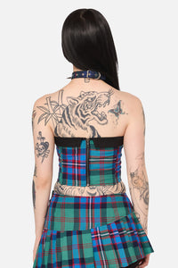 Black Friday - Diablo Goth Tartan Corset - multi