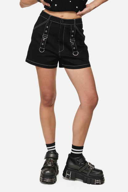 Black Friday - Curse D-Ring Goth Short - black