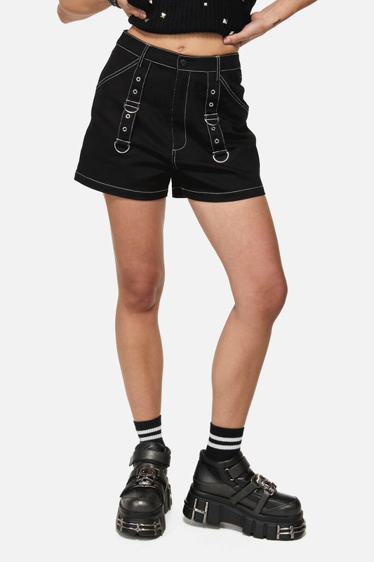Black Friday - Curse D-Ring Goth Short - black