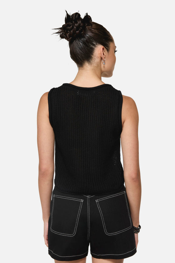 Black Friday - Envy Stud Punk Knit Vest - black