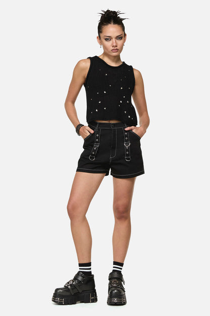 Black Friday - Envy Stud Punk Knit Vest - black