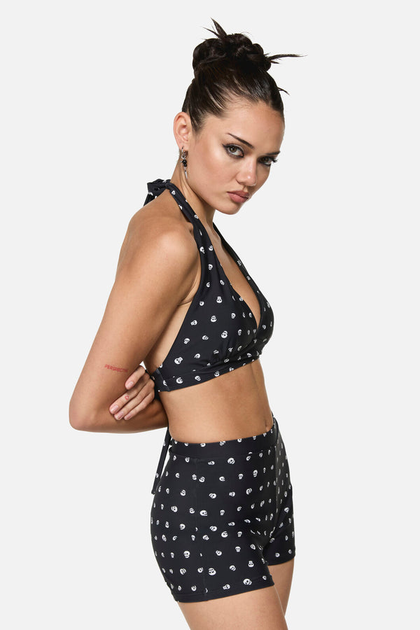 Black Friday - Skull Polka Dot Bikini Top - multi