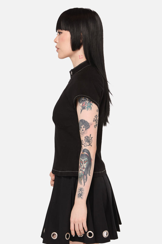 Black Friday - Curse Zip Up Top - black