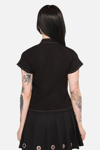 Black Friday - Curse Zip Up Top - black