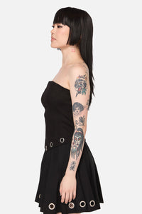 Black Friday - Inferno Eyelet Punk Corset Top - black