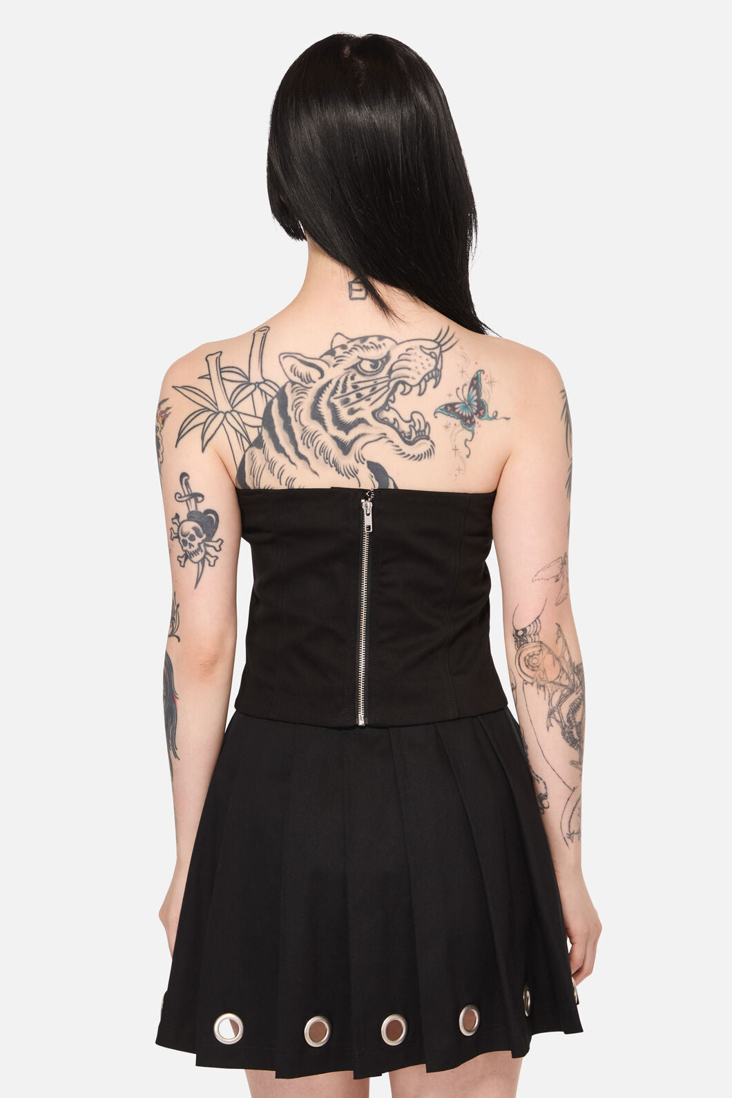 Black Friday - Inferno Eyelet Punk Corset Top - black