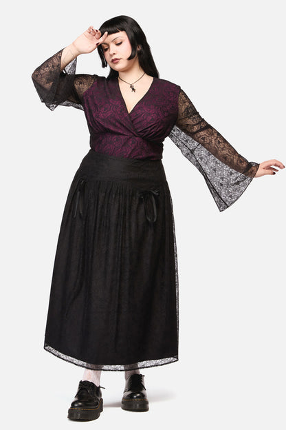 Black Friday - Curve Fiona Lace Skirt - black