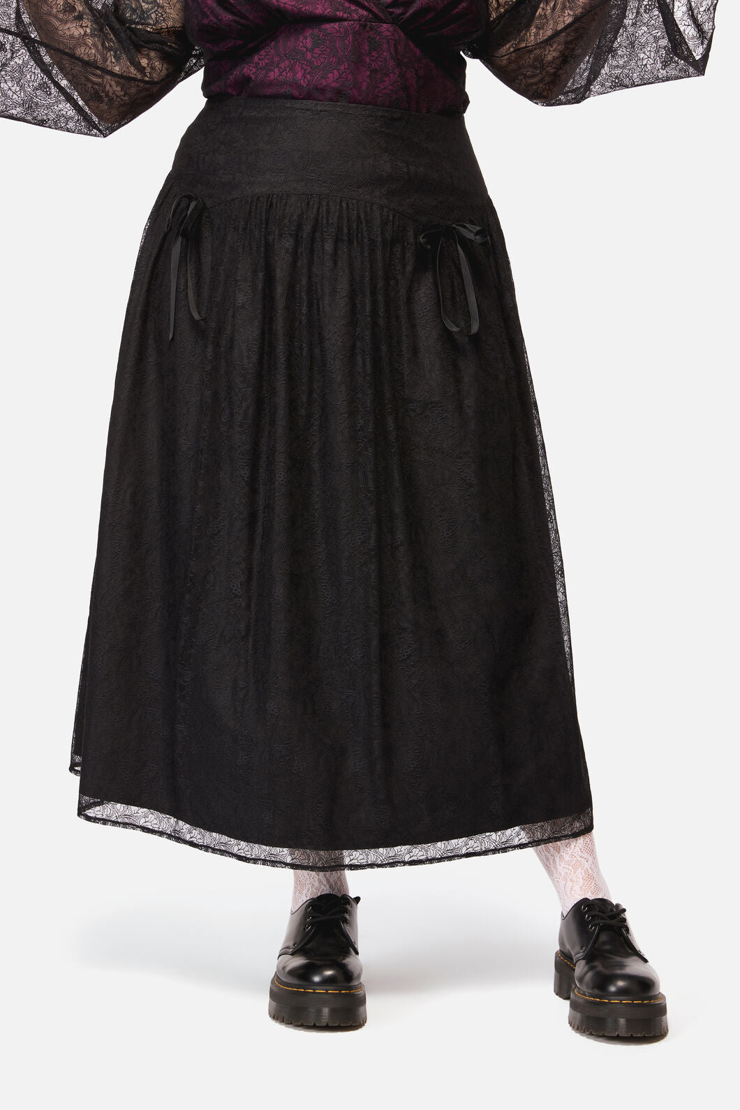 Black Friday - Curve Fiona Lace Skirt - black