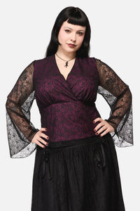 Black Friday - Curve Fiona Lace Top - black
