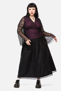 Black Friday - Curve Fiona Lace Top - black