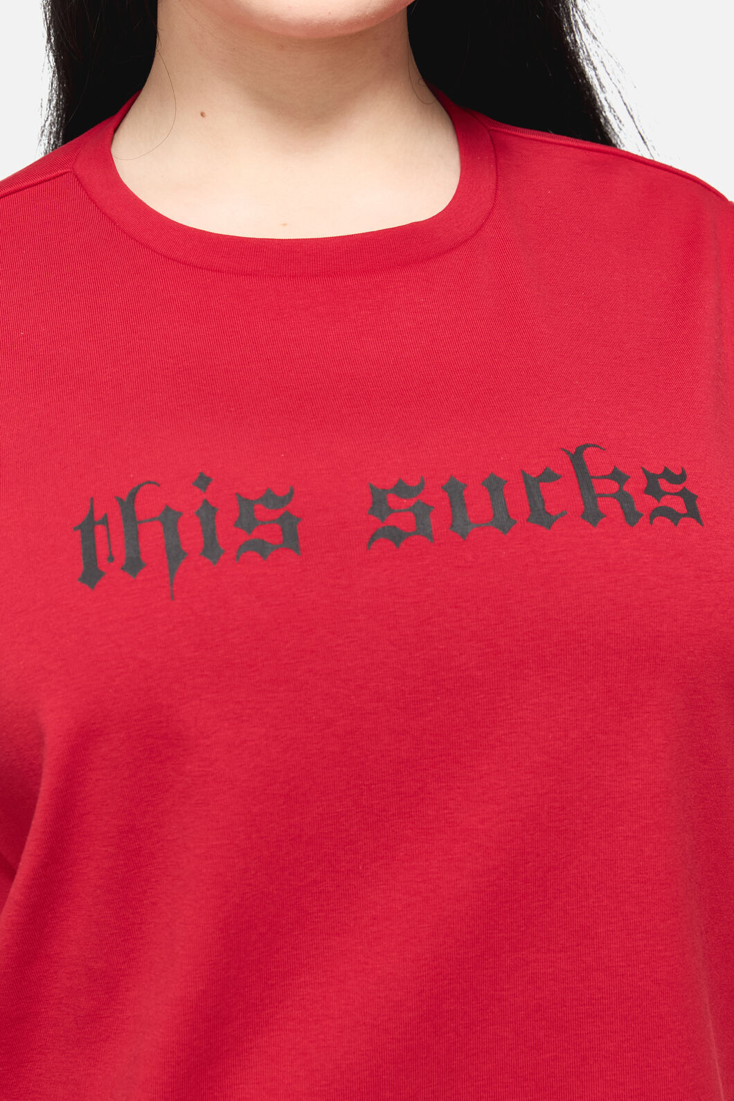 Black Friday - Curve This Sucks Goth Tee - red