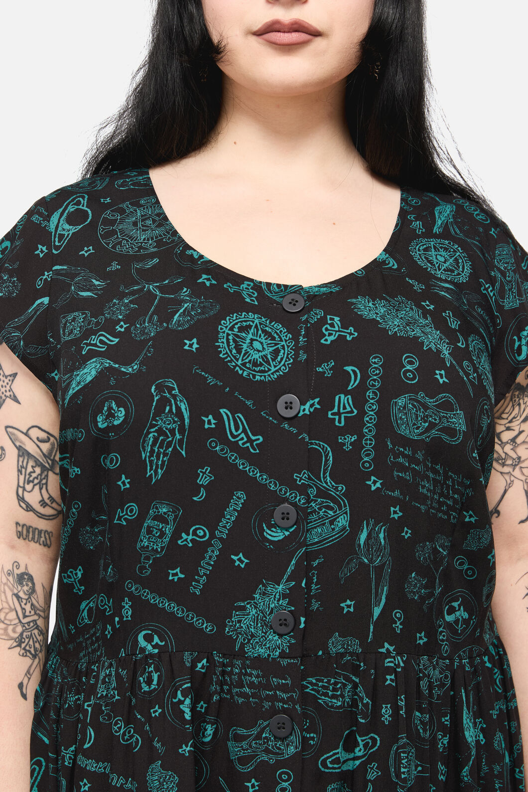 Black Friday - Curve Spellbook Goth Dress - black