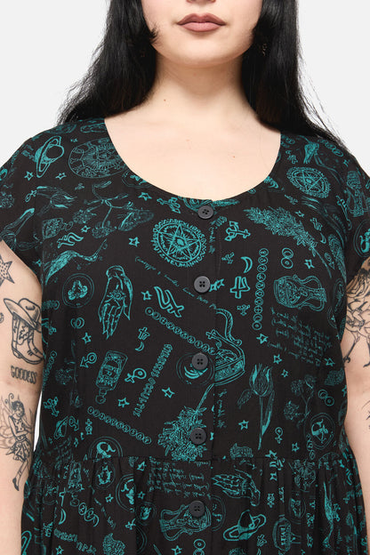 Black Friday - Curve Spellbook Goth Dress - black