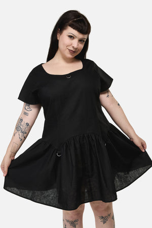 Black Friday - Curve Goodie Goth D-Ring Dress - black