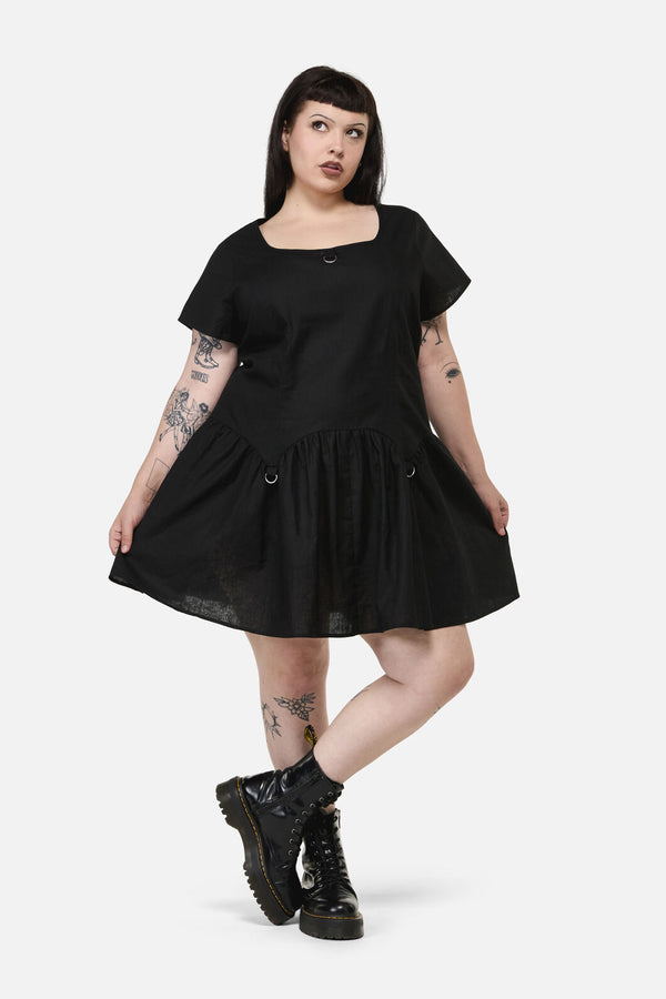 Black Friday - Curve Goodie Goth D-Ring Dress - black