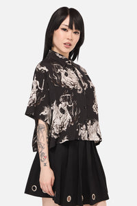 Black Friday - Apocalypse Goth Boxy Blouse - black