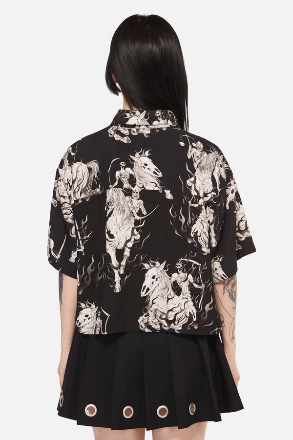 Black Friday - Apocalypse Goth Boxy Blouse - black